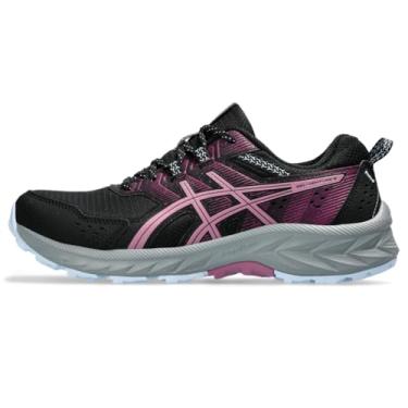 Imagem de ASICS Tênis de corrida feminino Gel-Venture 9, Preto/Soft Berry, 5.5 Wide