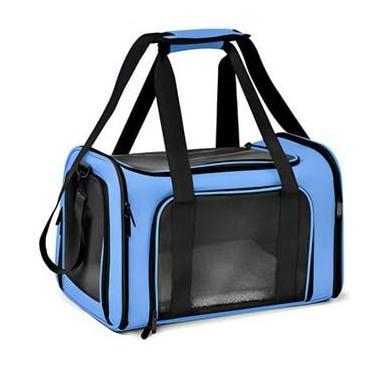 Imagem de Bolsa De Viajem Para Transporte Pet Ideal para Cães e Gatos | Ideal para Viagens, Veterinário e Passeios de Carro(Azul)
