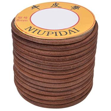 Imagem de Cinto de couro para máquina de costura 20m Cinto de couro de alta resistência para máquinas de costura domésticas Máquinas Overlock Ajustáveis ​​Duráveis ​​6mm 8mm 9mm Opções de (8mm)