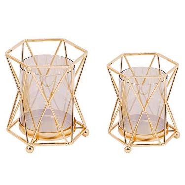 Imagem de Castiçais de casamento, conjunto de 2 decorações criativas, enfeites de casamento, suporte de vela de mesa estilo nórdico, adereços de jantar, decoração criativa para casa, castiçal, suporte de vela