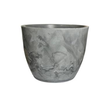 Imagem de Vaso Grande Marmorizado Planta Redondo Polietileno Jabuticabeira Fruteira (Grafite)