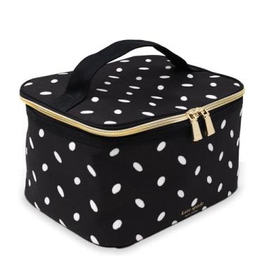 Imagem de kate spade new york Lancheira isolada, lancheira pequena, linda lancheira para mulheres, bolsa térmica com fecho de zíper duplo e alça de transporte (ponto amêndoa)