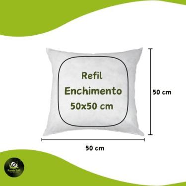 Imagem de Kit Revenda 5 Pacotes Enchimento Refil De Almofada 50x50 Fibra Acrílic