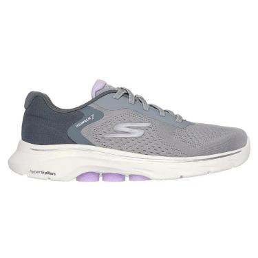 Imagem de Tênis Skechers Go Walk 7 - Cosmic Waves - Cinza e rosa-Unissex