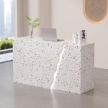 Imagem de Mesa de recepção, mesa de recepção, mesa de recepção com balcão, mesa de recepção moderna, mesa de recepção pequena, recepção, balcão de recepção, mesa de recepção em pé, balcão de salão, recepção