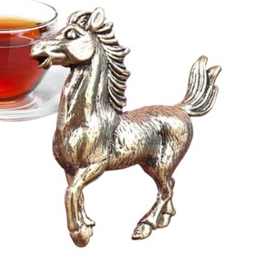 Imagem de Estátua de cavalo | Escultura vintage de latão galopante | Estatueta de cavalo de mesa, para sala de estar, exibição de cabeceira, festival, , loja, escola, escritórios, cafés, livrarias