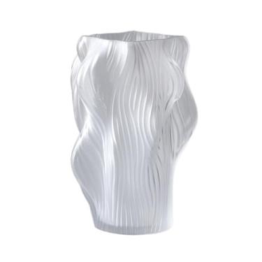 Imagem de Vaso de vidro transparente fosco para quarto, arranjo de flores secas, restaurante artificial (pequeno)