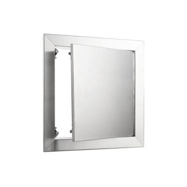 Imagem de Painel de acesso de aço inoxidável para cozinha ao ar livre - Porta de acesso com mola para churrasqueira, drywall, encanamento e eletricidade (730 x 730 mm / 29,2 x 29,2 pol.)