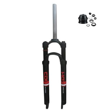 Imagem de CDHPOWER Garfo de suspensão MTB 26/27,5/29 polegadas, tubo reto de 28,6 mm, bloqueio manual, liga de alumínio ultraleve e combo de fone de ouvido de 1-1/20.3 cm (73.7 cm)