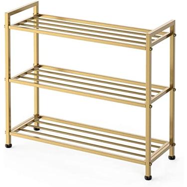 Imagem de Prateleira de sapato, organizador de sapatos, sapateira expansível de metal, empilhável, organizador de sapatos, prateleira de sapatos em armário, entrada, corredor, sapateira, organizador de sapatos