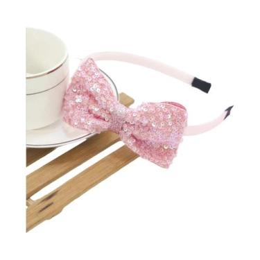 Imagem de Laços De Cabelo Com Glitter E Lantejoulas Para Meninas, Faixas De Cabe