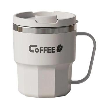 Imagem de Copo De Café Em Aço Inoxidável Com Dupla Parede Isolada E Alça, À Prov