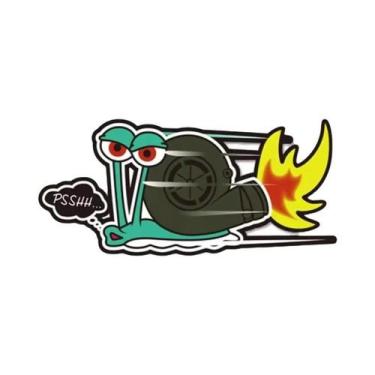Imagem de Adesivos Engraçados De Caracol Turbo PSSHH, Design Clássico, Decalque 
