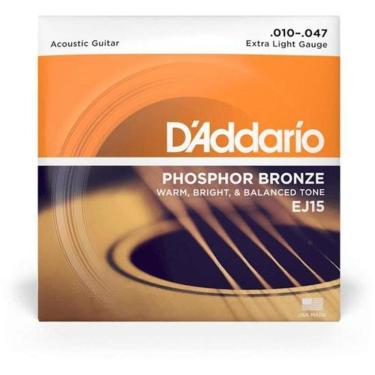 Imagem de Encordoamento Violão Aço .010-.047 Phosphor Bronze Ej15 D