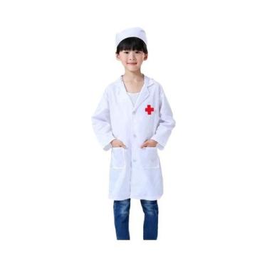 Imagem de Fantasia Infantil De Médico(a) Branco(a) Para Brincadeiras De Faz De C