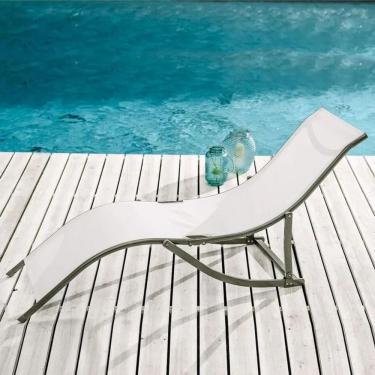 Imagem de Espreguicadeira Sky Aluminio E Pvc Branco