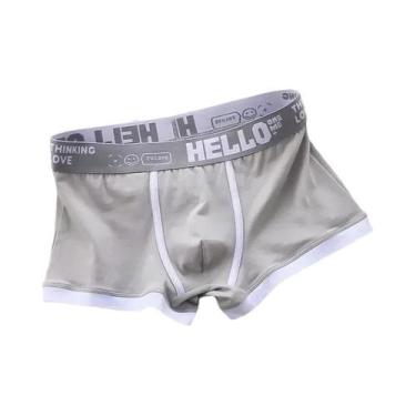 Imagem de Cuecas Boxer Masculinas De Algodão 2024 Confortáveis, Respiráveis, Com