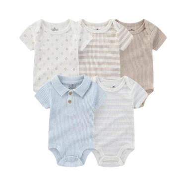 Imagem de Conjunto De 5 Bodies De Bebê De Manga Curta Para O Verão, Macio, Com E