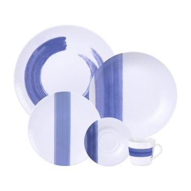 Imagem de Aparelho de Jantar e Chá 20 Peças Tramontina Redondo de Porcelana Bran