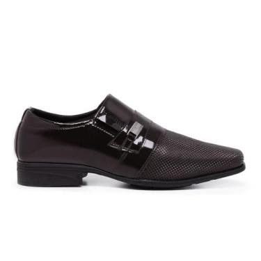 Imagem de Sapato Masculino Social Bico Quadrado Fino Verniz Moderno - Vwaboots, 