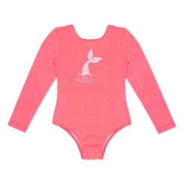 Imagem de Maiô Proteção Solar Uv Liso Forrado Menina Natação Praia - Catarinense