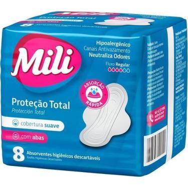 Imagem de Absorvente Mili Proteção Total  C/ Abas C/32