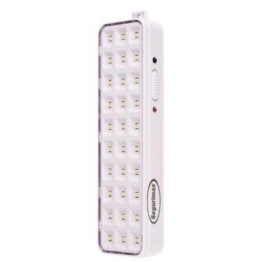 Imagem de Luminária de Emergência 30LED 100LM com 30 LED Bivolt 110 220V Branco Segurimax