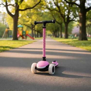 Imagem de Patinete Infantil 3 Rodas com LED e Bluetooth Musical Ajustável Capaci