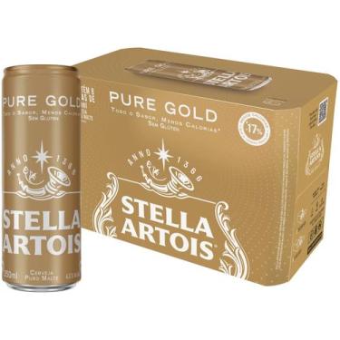 Imagem de Cerveja Stella Artois Pure Gold Puro Malte 8 Unidades Lata 350ml