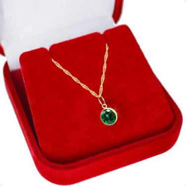Imagem de Cordão Feminino em Ouro 18k 750 50cm Ponto De Luz Zircônia 6mm - B2BAG