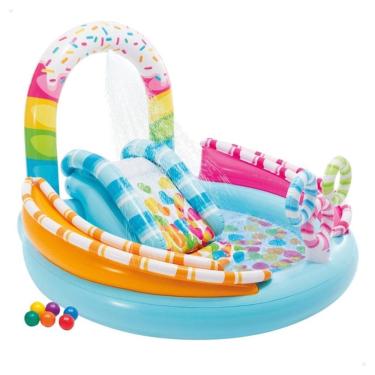 Imagem de Piscina Playground 165 Litros Inflável Candy Fun Infantil Intex
