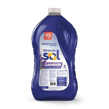 Imagem de Desinfetante Perfumado Lavanda Girando Sol 3L, Desinfetante Líquido De