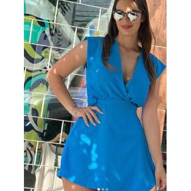 Imagem de Macaquinho New collection na cor azul tamanho  p - Ella store