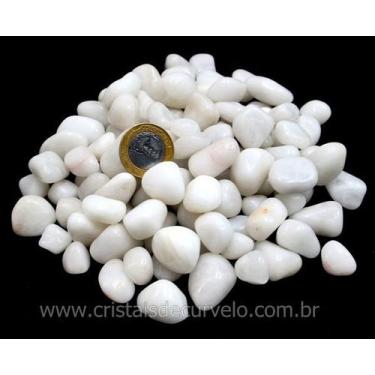 Imagem de Quartzo Leitoso Rolado Natural 1kg - Pedra de 20 a 35mm Tipo A - Ataca