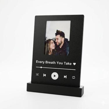 Imagem de Porta-Retrato Personalizada Com Sua Música do Spotify - Allien3d
