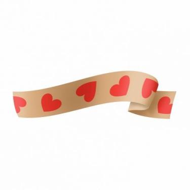 Imagem de Fita Maxi Kraft Love Kraft/Vermelho 32mmx100m, Albano.