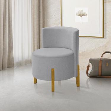 Imagem de Kit 2 Poltronas Verona Orgânica Retro Cinza Claro - Konfort King