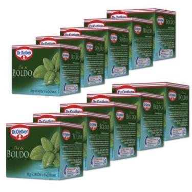 Imagem de Chá de Boldo Dr. Oetker Kit 10 Caixas 10g - 100 Saquinhos