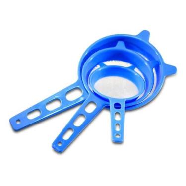 Imagem de Kit c/ 3 Kit 3 Unidades Peneira Plastica Pmg Azul 7/9/11 Cm - Alves Pl