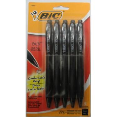 Imagem de Bic Bu3p51-Blk Caneta esferográfica com aderência redonda e 5 unidades