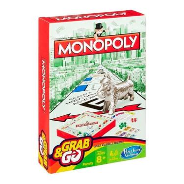 Imagem de Jogo De Tabuleiro Mini Monopoly Grab &amp; Go - Hasbro B1002