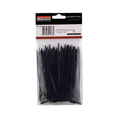 Imagem de Abraçadeira Nylon Preta 100x2,5mm 100 unidades