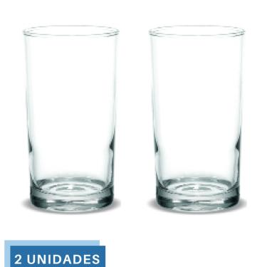 Imagem de 2 Coposs 330ml Vidro Brooklyn Suco Agua Transparente Nadir