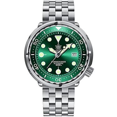 Imagem de Relógio de pulso Steeldive SD1975 mostrador preto bisel de cerâmica 30ATM 300m à prova d'água aço inoxidável NH35 Tuna masculino mergulho relógio de pulso, Verde