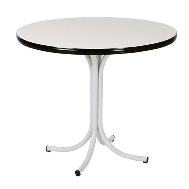 Imagem de mesa de jantar redonda olivia branca 90 cm