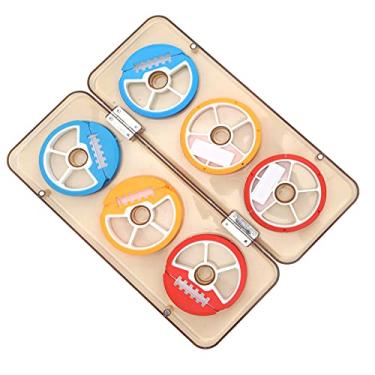 Imagem de VGEBY Carretel de linha de pesca, suportes de armazenamento de linha de pesca de silicone multifuncionais, linha de pesca colorida de 6 eixos, carretel de placa de enrolamento, outras ferramentas e acessórios de pesca