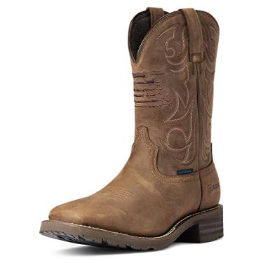 Imagem de Ariat Bota masculina híbrida Patriot à prova d'água, Marrom envelhecido, 8.5 Wide