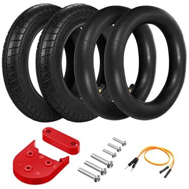 Imagem de Tingpai 10 x 2,0 polegadas tubo interno inflável conjunto de roda de pneu externo com gua a-lamas espaçador suporte de substituição espaçador pa M365 acessórios scooter elétrico