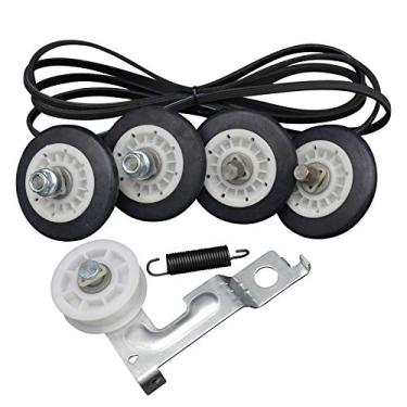 Imagem de ATMA Kit de reparo de rolo de secadora para LG inclui 4581EL2002C Rolo de tambor de secadora 4561EL3002A Polia de peneira de secadora 4400EL2001A Cinto e mola de substituição 4581EL3001A 4581EL3001C 4581EL2002A 4561EL3002B 4400EL2001F