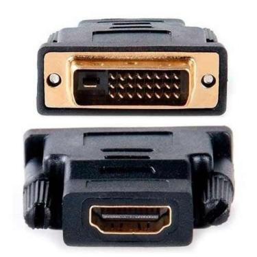 Imagem de Adaptador Hdmi Fêmea X Dvi-d 24-1 Macho Preto